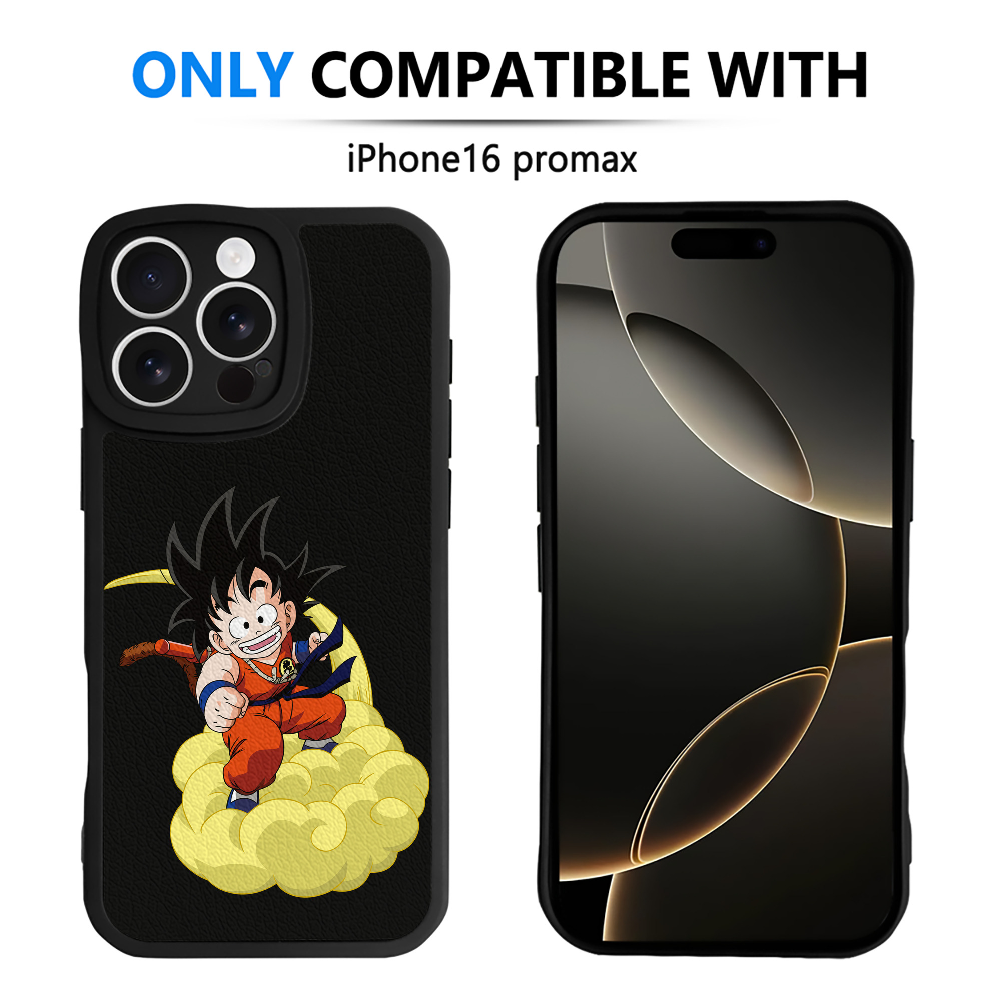 （画像用） ドラゴンボール 孫悟空（そん ごくう）Son Goku カカロット DRAGON BALL Kakarotto 【iPhone 16シリーズ対応】シリコンスマホケース（レザー調） 材質：シリコン